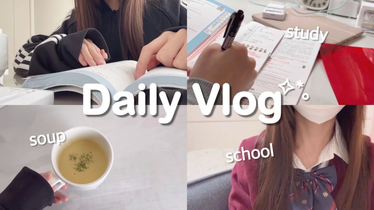 【vlog】高校生の日常￤勉強してお出かけした日✧︎*。