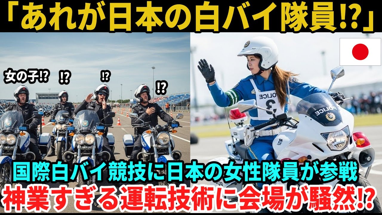 【海外の反応】「あれが日本の白バイ隊員⁉」国際警察白バイ競技に日本の女性隊員が参戦。神業すぎる運転技術に会場が騒然⁉