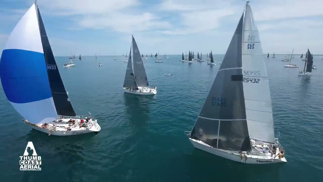100th Bayview Mackinac Race  Course Starting line July 20 2024 Port Huron Michigan
