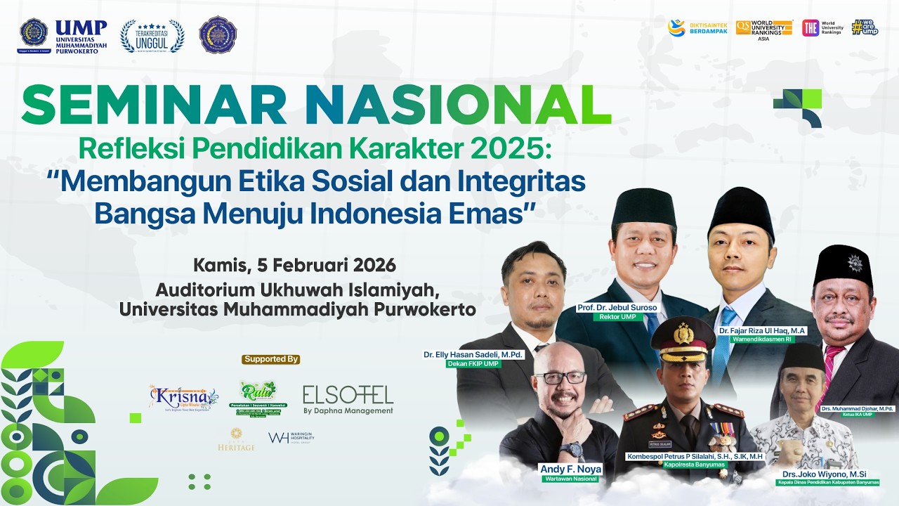 LIVE: Seminar Nasional Refleksi Pendidikan Karakter 2025, Kamis, 5 Februari 2026