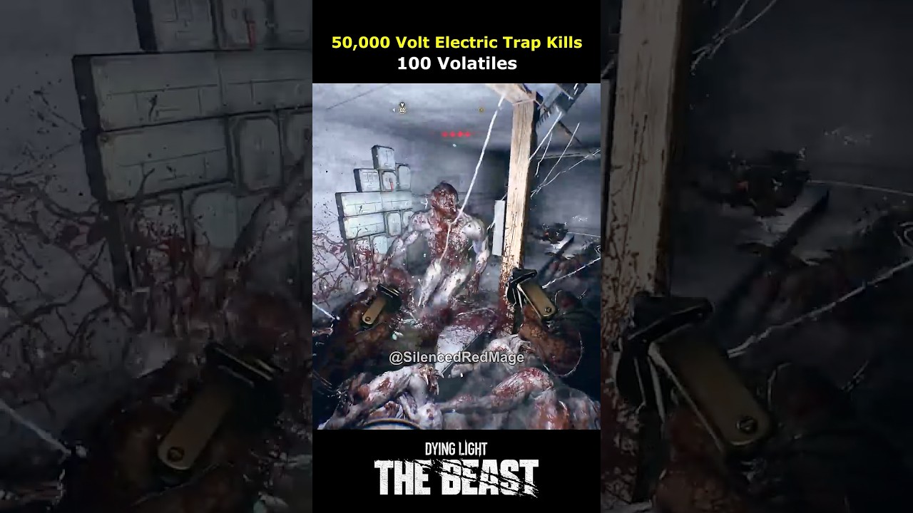 Killing 100 Volatiles with Electric Trap #dyinglight #dyinglightthebeast