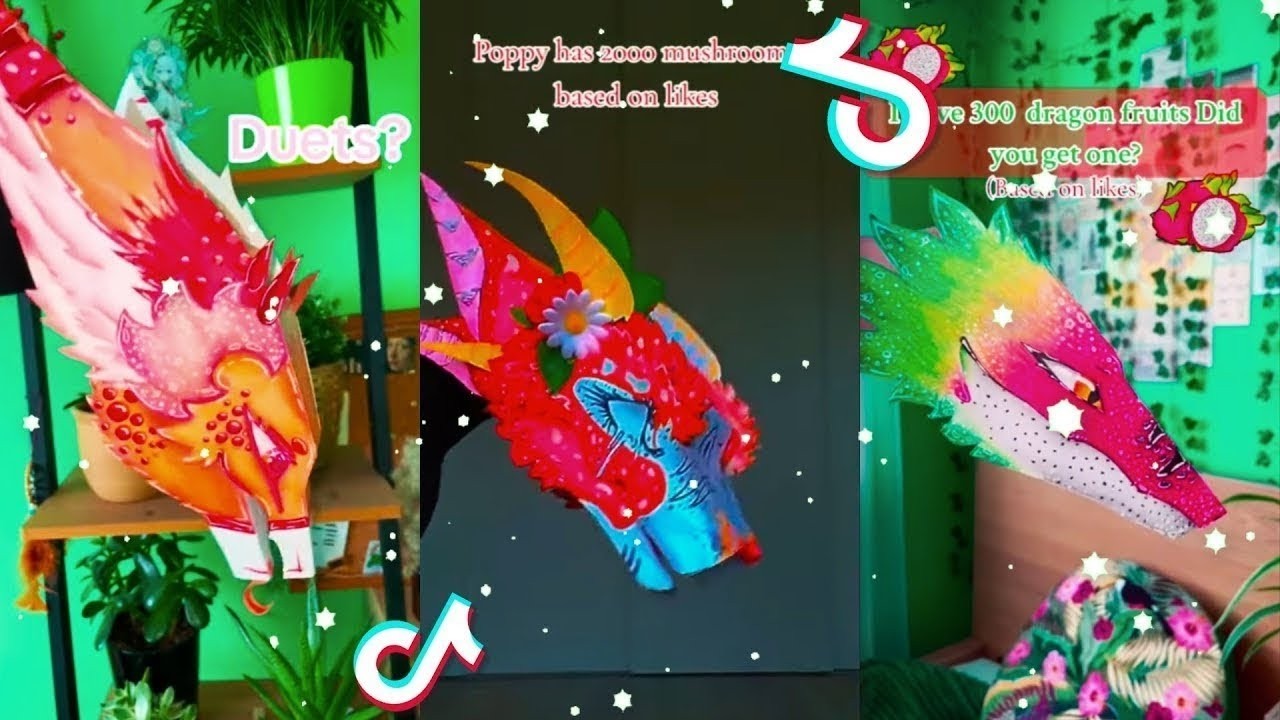 💀THE AMAZING Paper Dragon Edits 🔥Dragon Puppet TIKTOK Compilation😍 #33