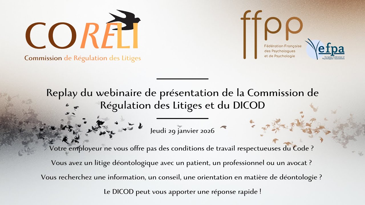 Rediffusion du webinaire de présentation de la Commission de Régulation des Litiges et du DICOD