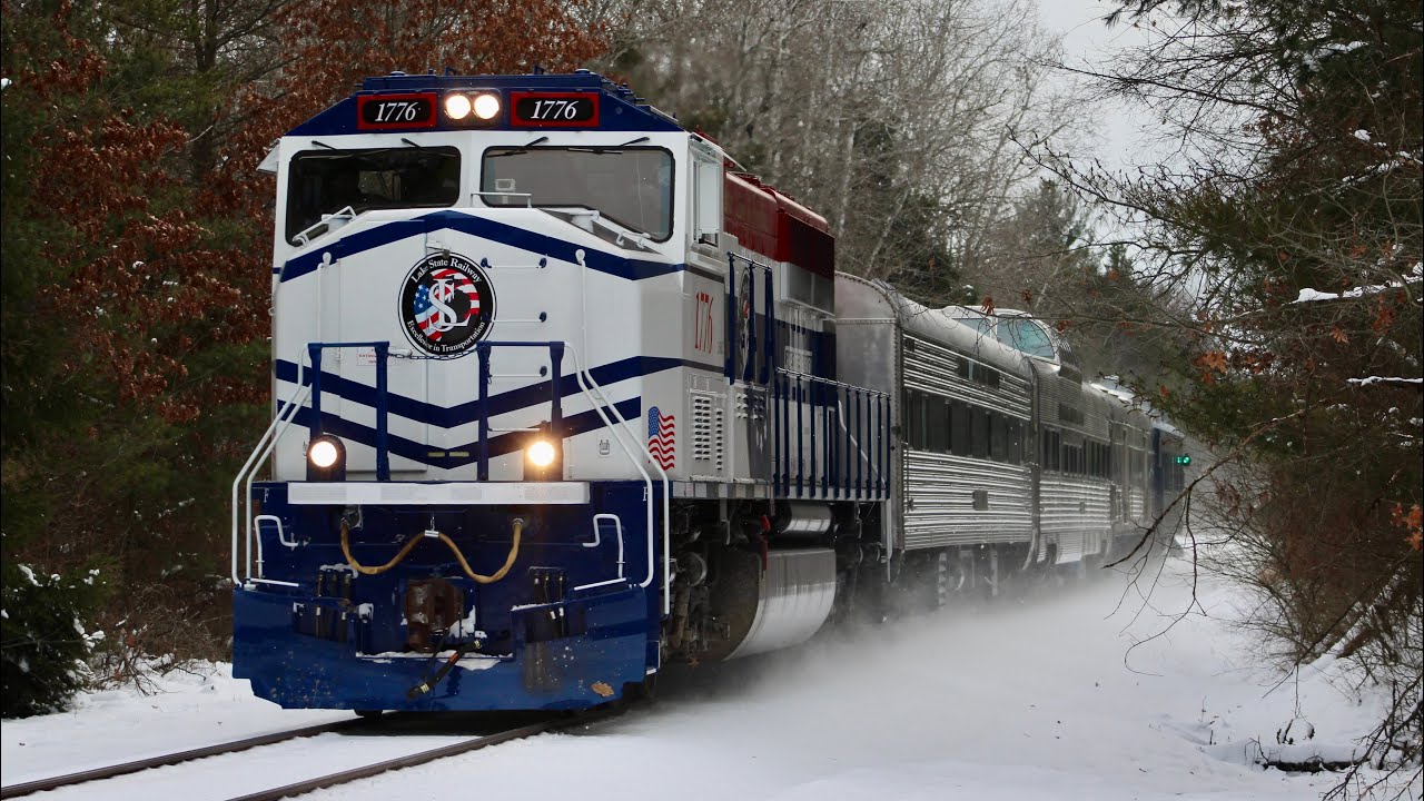 Chasing the LSRC Santa Train 70 miles — Standish, MI - Grayling, MI 