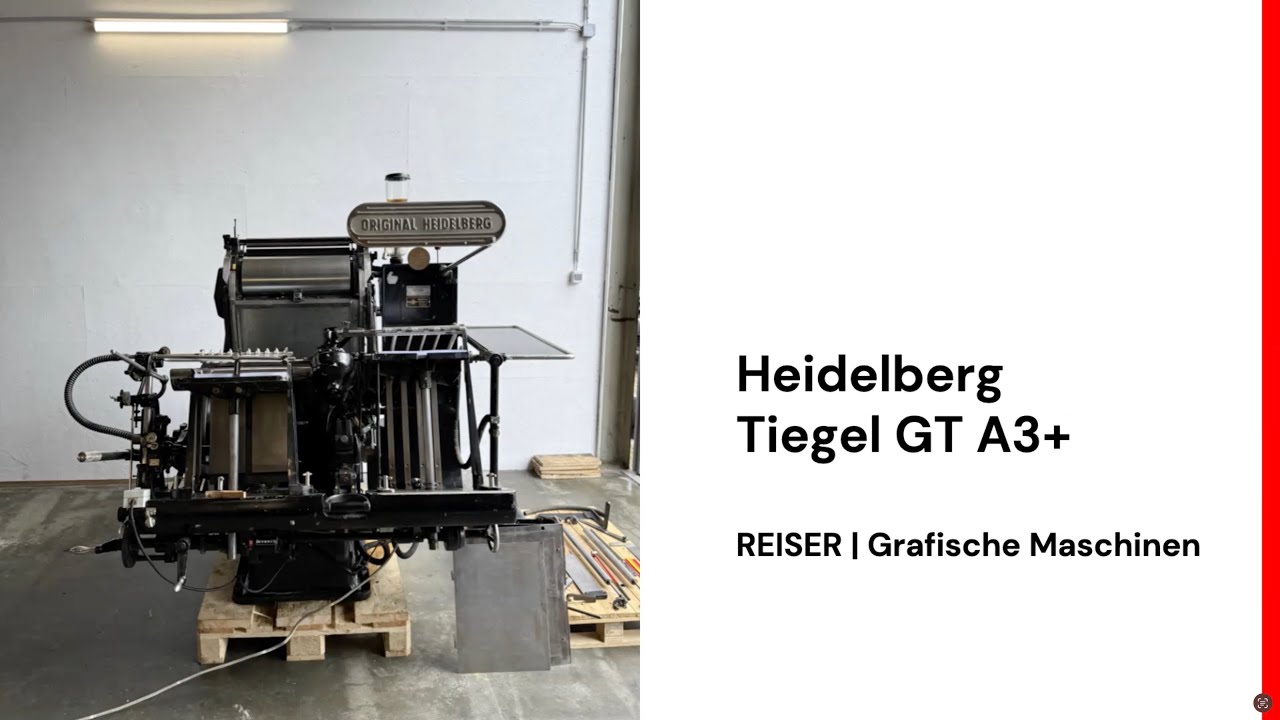 Heidelberg Tiegel / Platen GT A3+