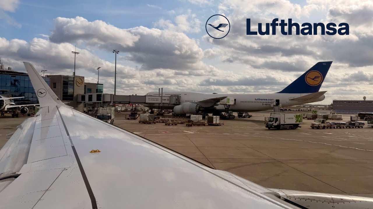 *TURBULENT* Takeoff from Frankfurt | Lufthansa A320-200