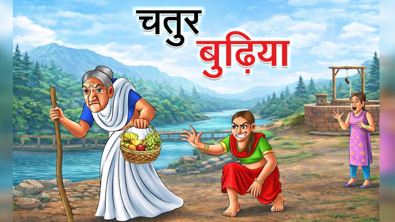 चतुर बुढ़िया । हिंदी कहानी । Moral stories  hindi story  bedtime story  Cartoon story 