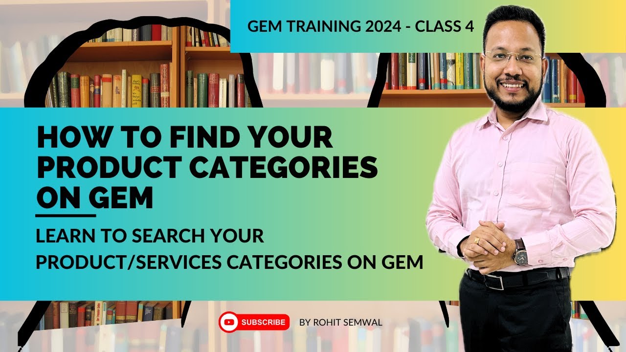 GeM Product & Service Category Search Explained | GeM Catalog Management Class 4 (2024)