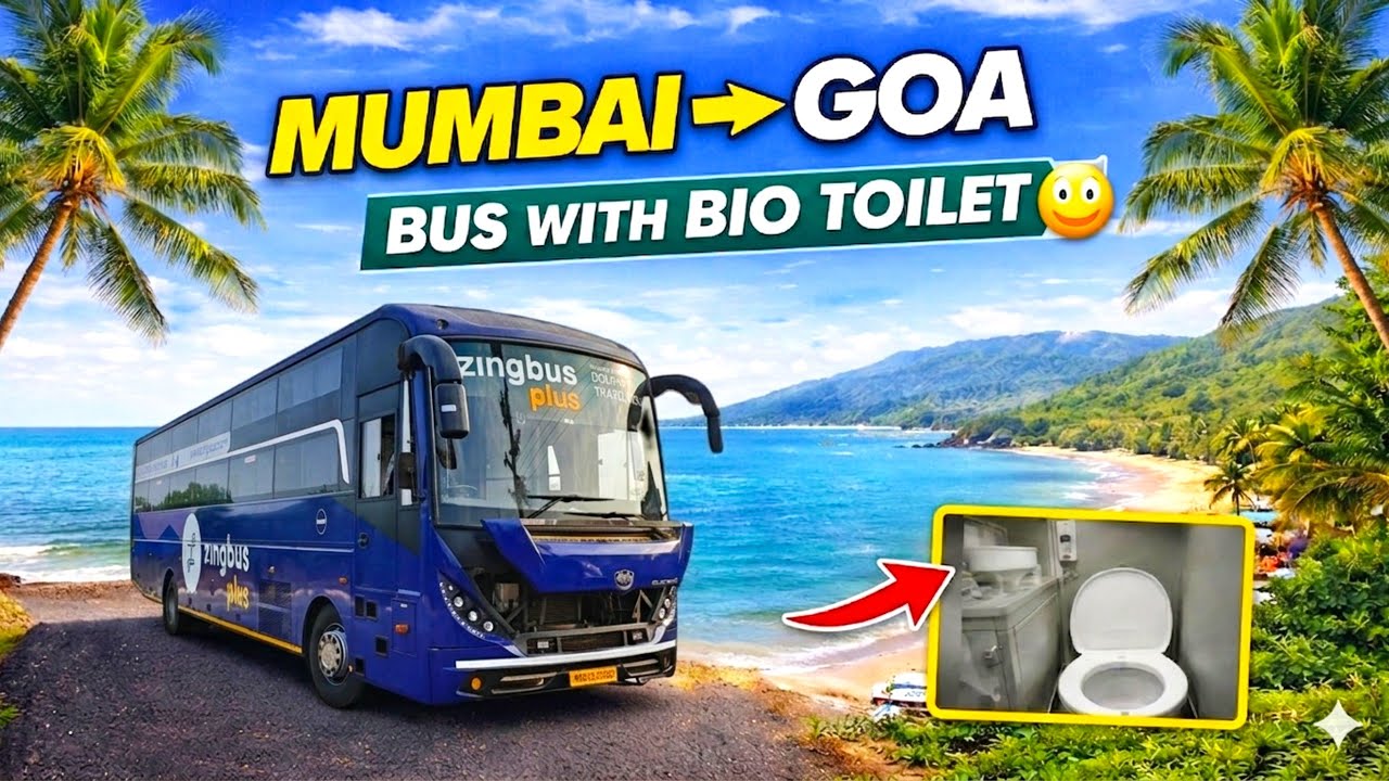 Mumbai to Goa Bus Journey  | Luxury Sleeper with Bio Washroom🚽