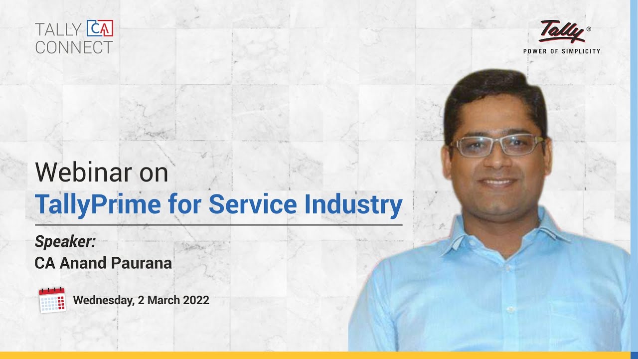 TallyPrime for Service Industry | CA Anand Paurana | Tally CA Connect