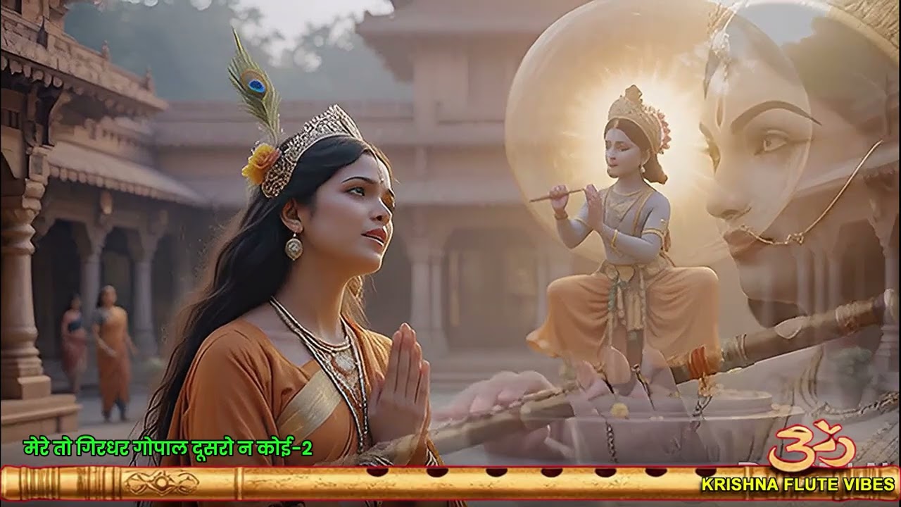 Mere To Giridhar Gopal -2 | Meera Bai Bhajan | Krishna Devotional Song | KRISHNA FLUTE VIBES