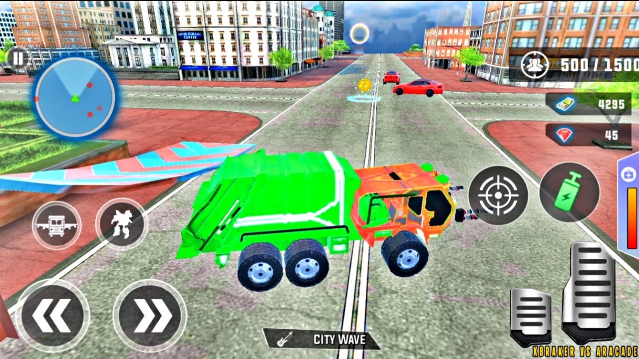 Flying Garbage Truck Robot Transform - Best Android Gameplay FHD