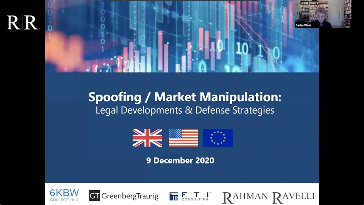 Webinar: Market Manipulation(Spoofing) – Legal Developments and Defence Strategies