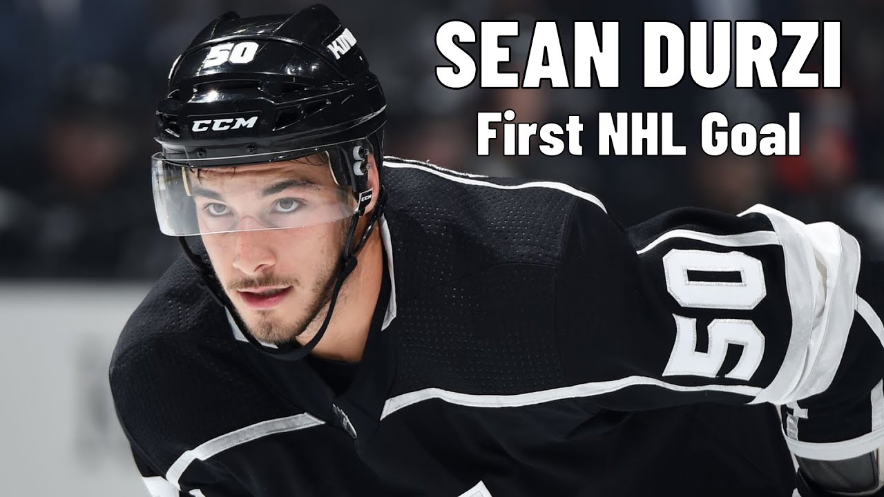 Sean Durzi #50 (Los Angeles Kings) first NHL goal Nov 24, 2021