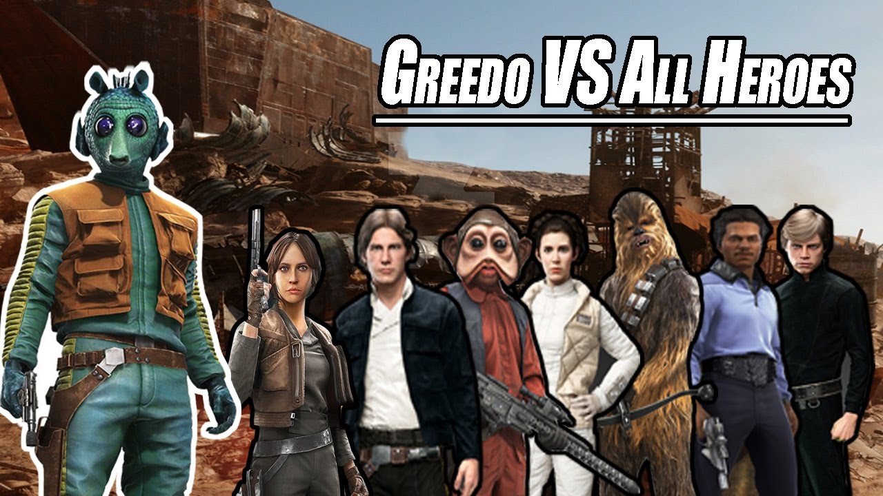 Star Wars Battlefront: Greedo VS All Heroes!