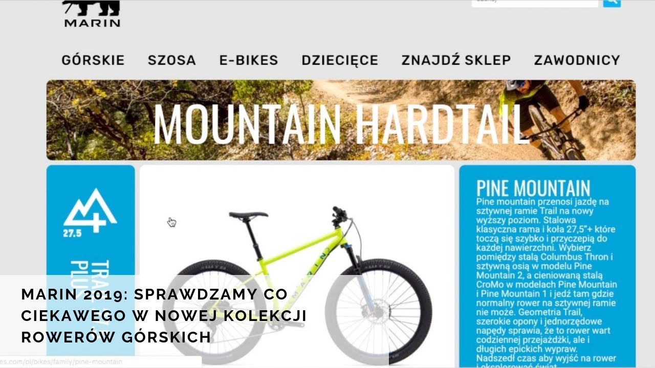 Marin 2019 vol.1: Nowości w ofercie amerykańskiego producenta - hardtaile MTB