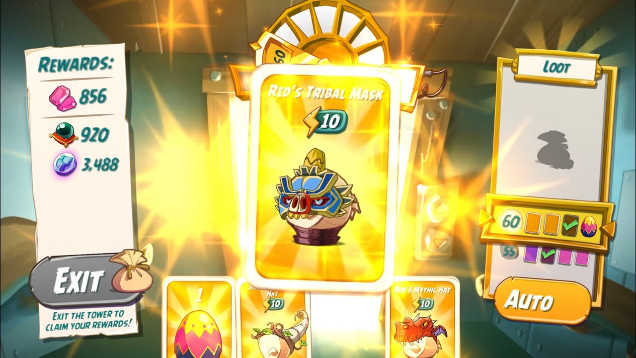 Tower of Fortune runs - I reached 60th floor with an express ticket - Angry Birds 2