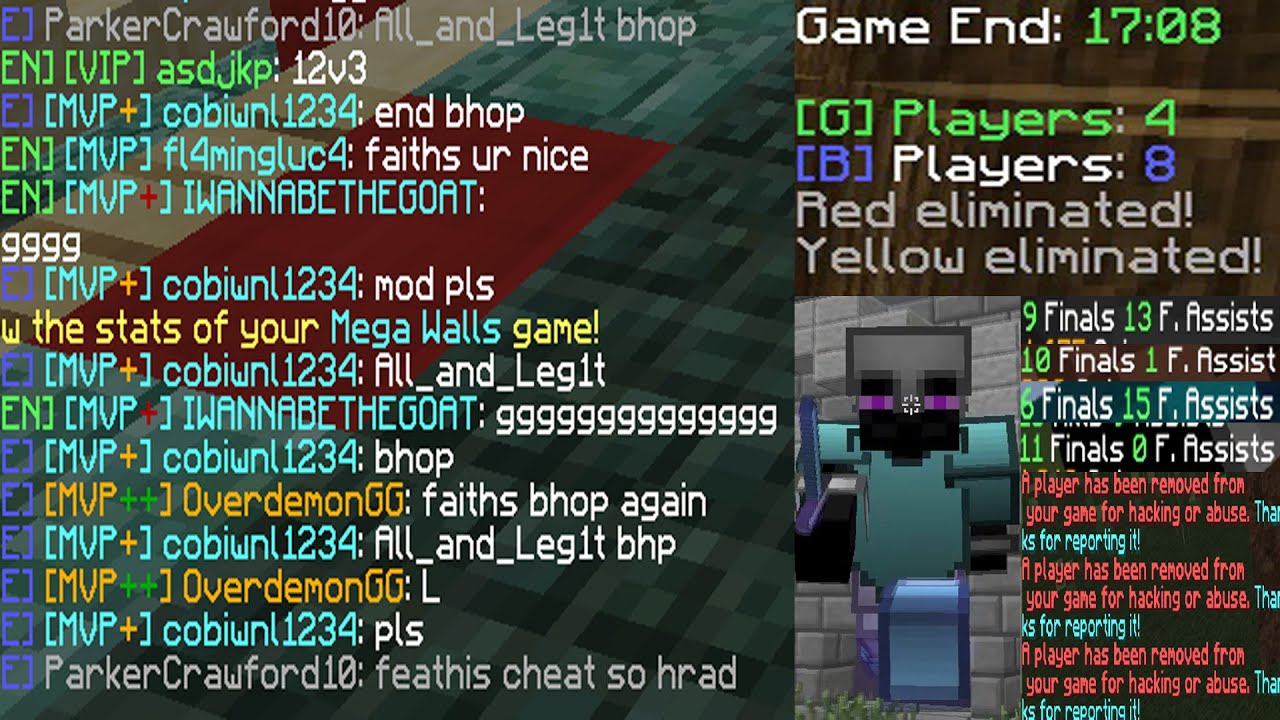 Comebacks + TNT Cannon + 1v1's + High Final Games - Hypixel Mega Walls