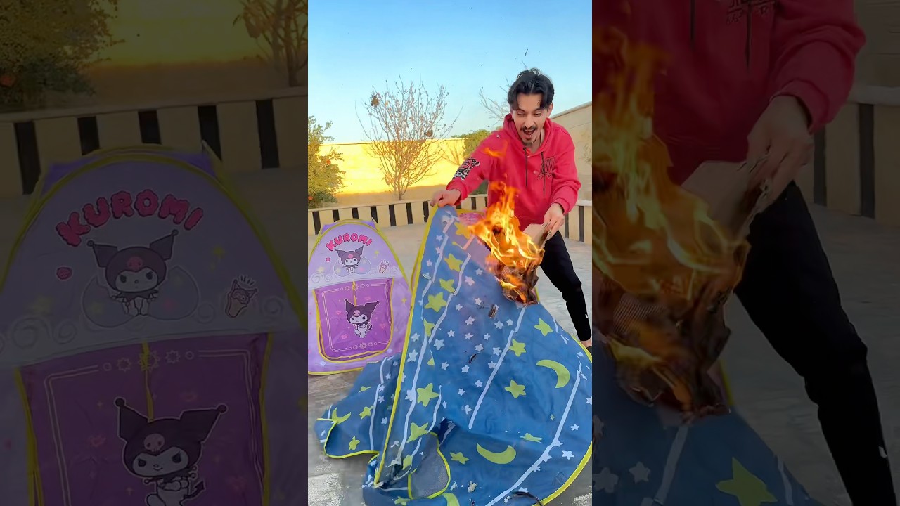بدي احرق الخيمة 😱🔥
