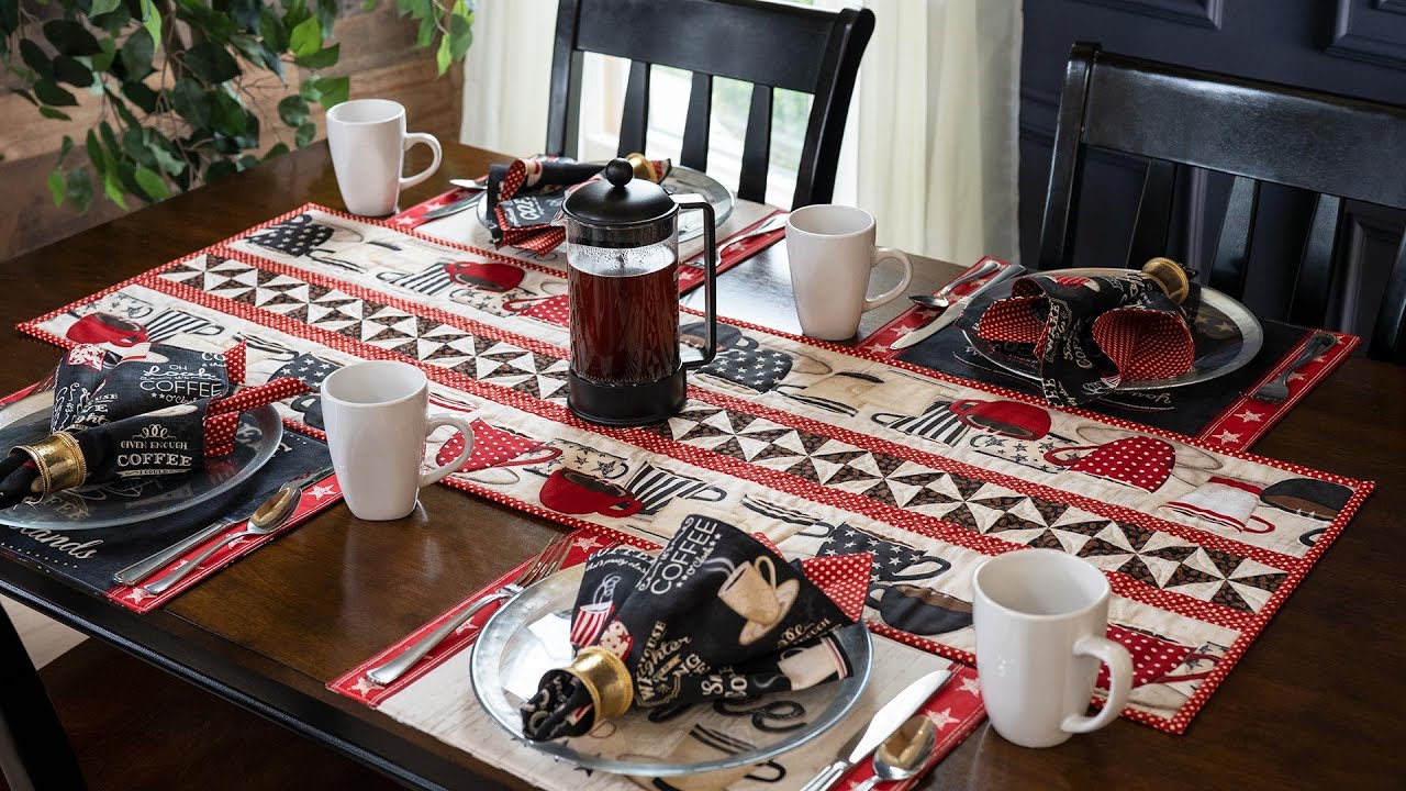 How to Make a Pinwheel Stripe Table Runner | a Shabby Fabrics Tutorial + FREE Pattern