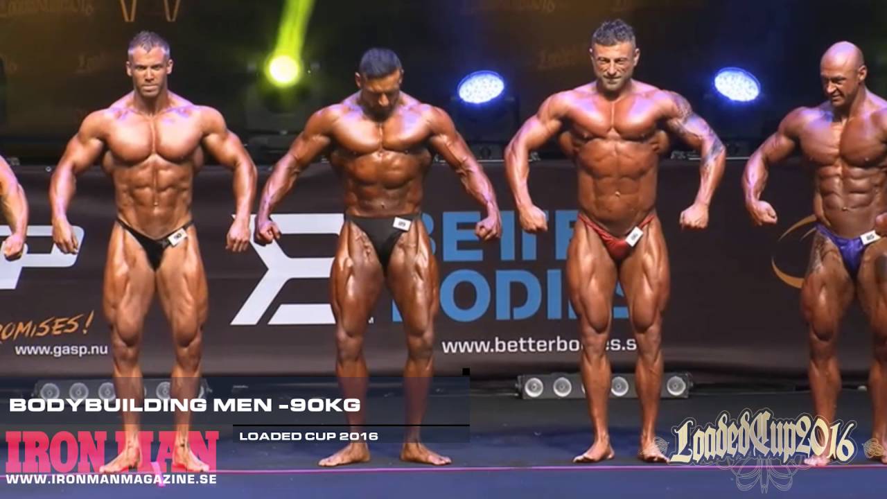 Bodybuilding men  -90kg Prejudging Loaded Cup 2016