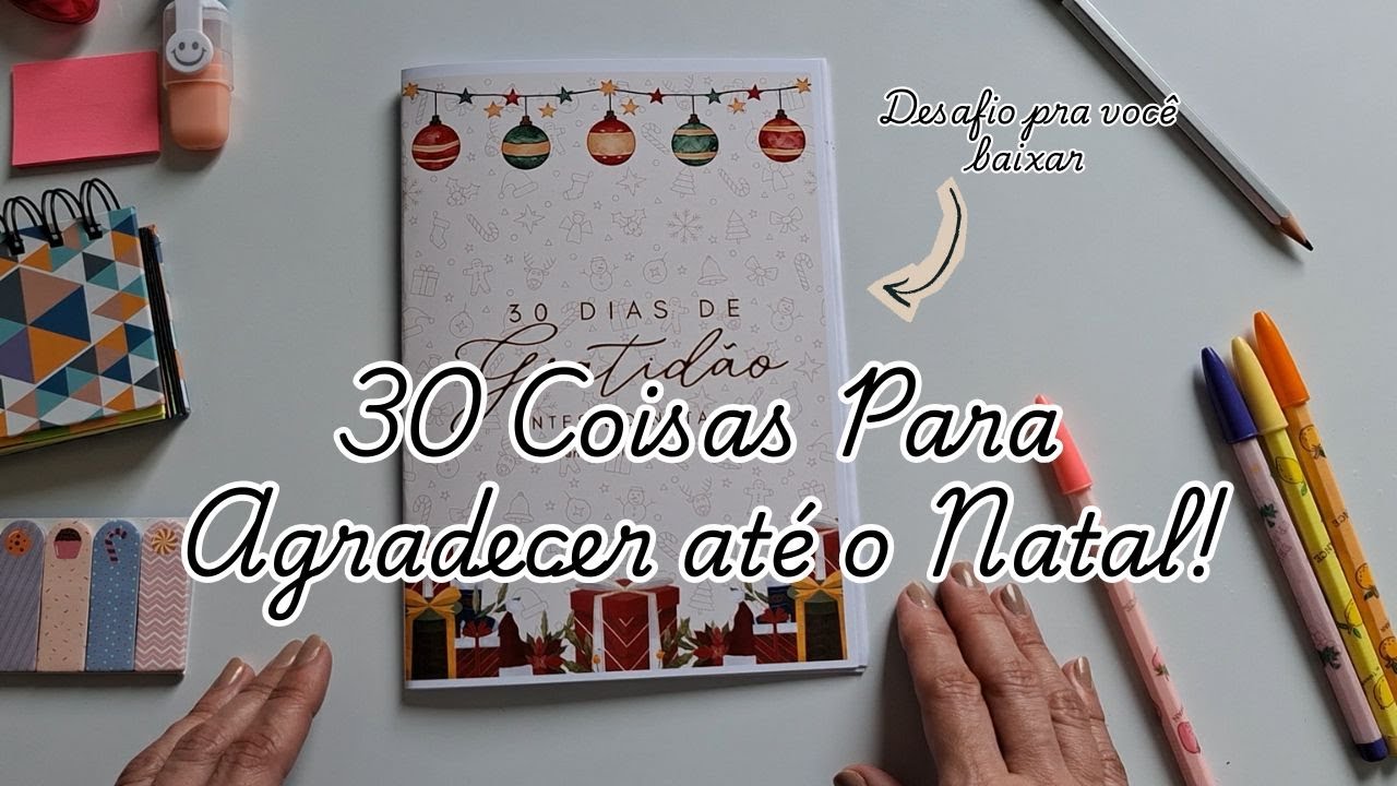 30 Dias de Gratidão Antes do Natal Planner de Gratidão Gratuito