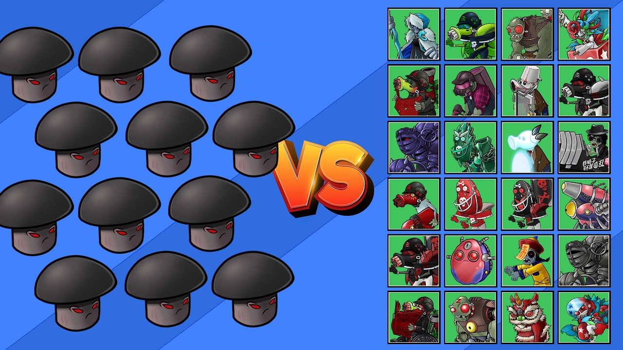 MINI PETASETAS vs TODOS LOS ZOMBIS | PvZ Fusion