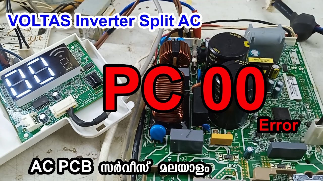 VOLTAS Inverter Split AC PC 00 Error #Malayalam