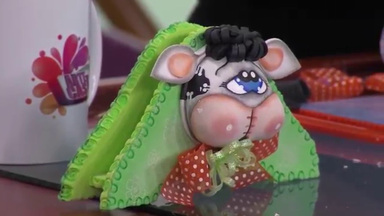 Como hacer un Servilletero con Cara de Vaca en Foamy-  Hogar Tv  por Juan Gonzalo Angel