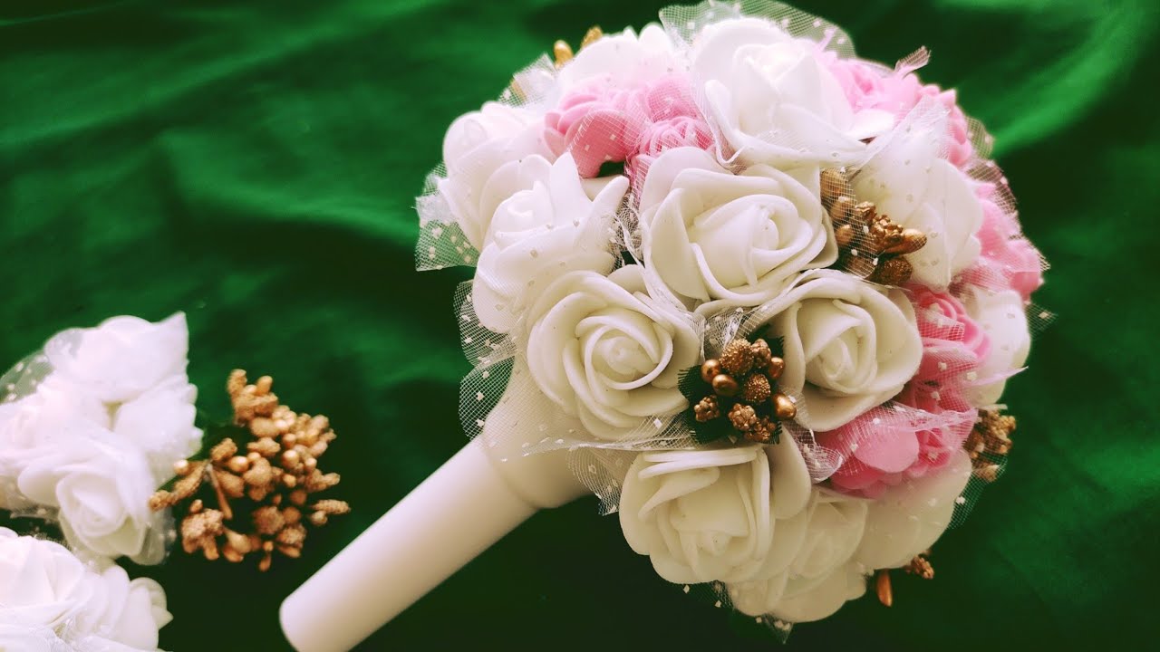 Wedding Hand Flower Bouquet/How To Make Wedding Bouquet
