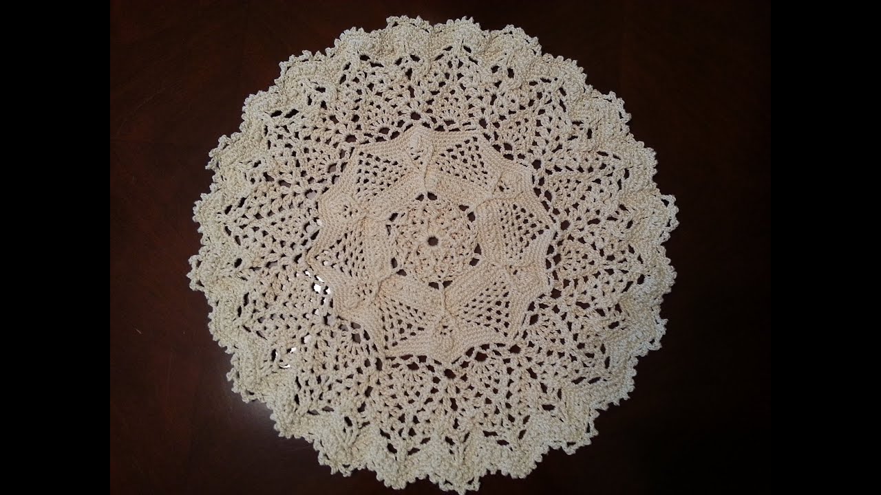 Crochet Doily - Twisted Veins Doily Part 1