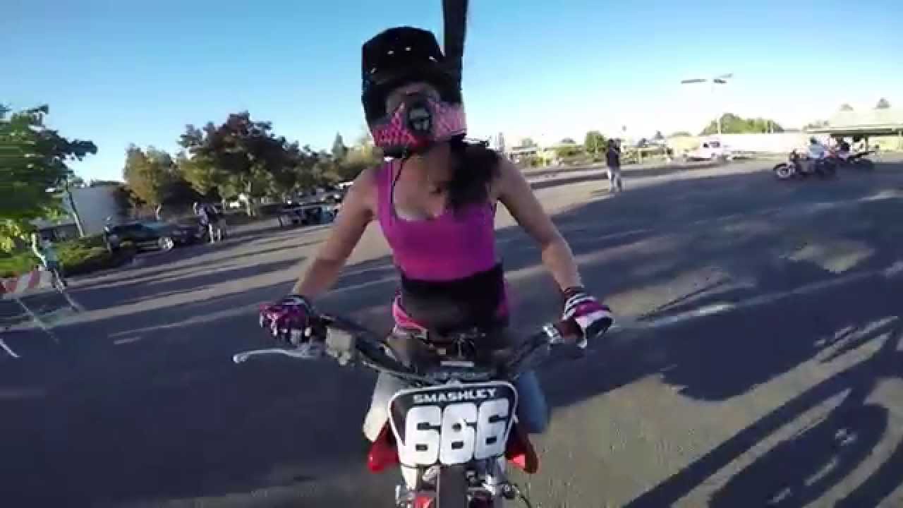 Girl tries triple flip on dirt bike and crashes then nails it on next try
