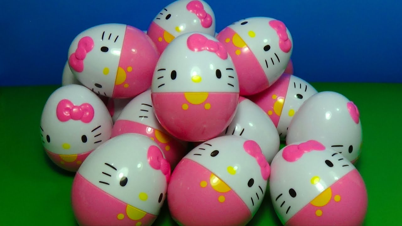 18 Hello Kitty surprise eggs!!! HELLO KITTY  fof kids MymillionTV