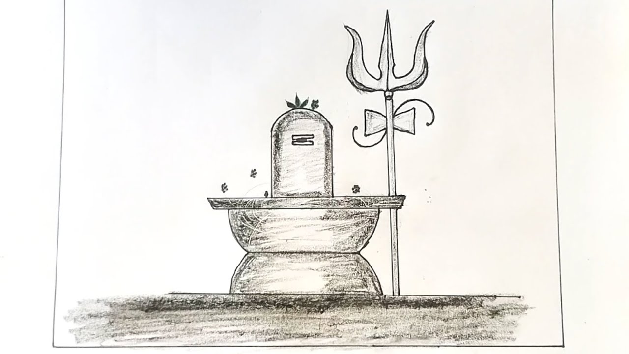 Easy Shivling Drawing | Mahadev Pencil Sketch Art | Lord Shiva Shivling Drawing Step by Step#drawing