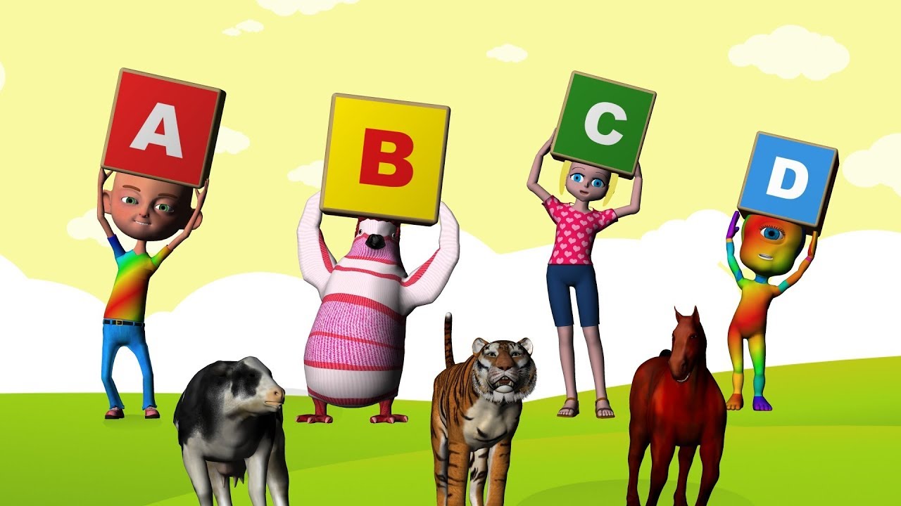Lagu Anak - Abcd Hewan & Benda - Mengenal huruf melalui nama hewan dan benda