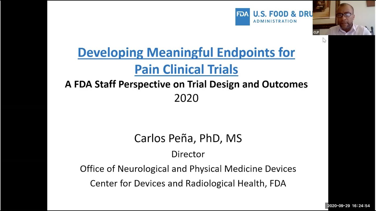 #NIHHEAL: Endpoints for Pain Clinical Trials &mdash;Current Approaches and Accepted Endpoints for Devices
