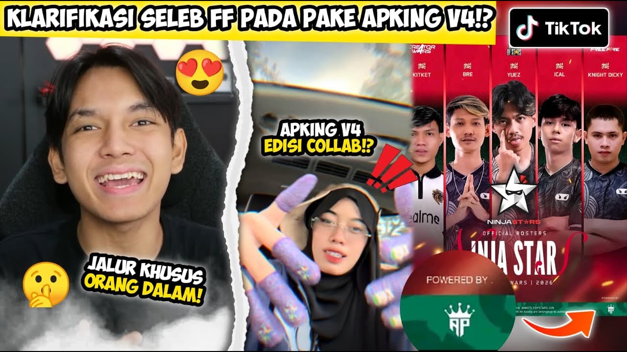 SELEB FF UDAH PADA PUNYA APKING V4!? JALUR ORANG DALAM BOS BESAR KAH😱