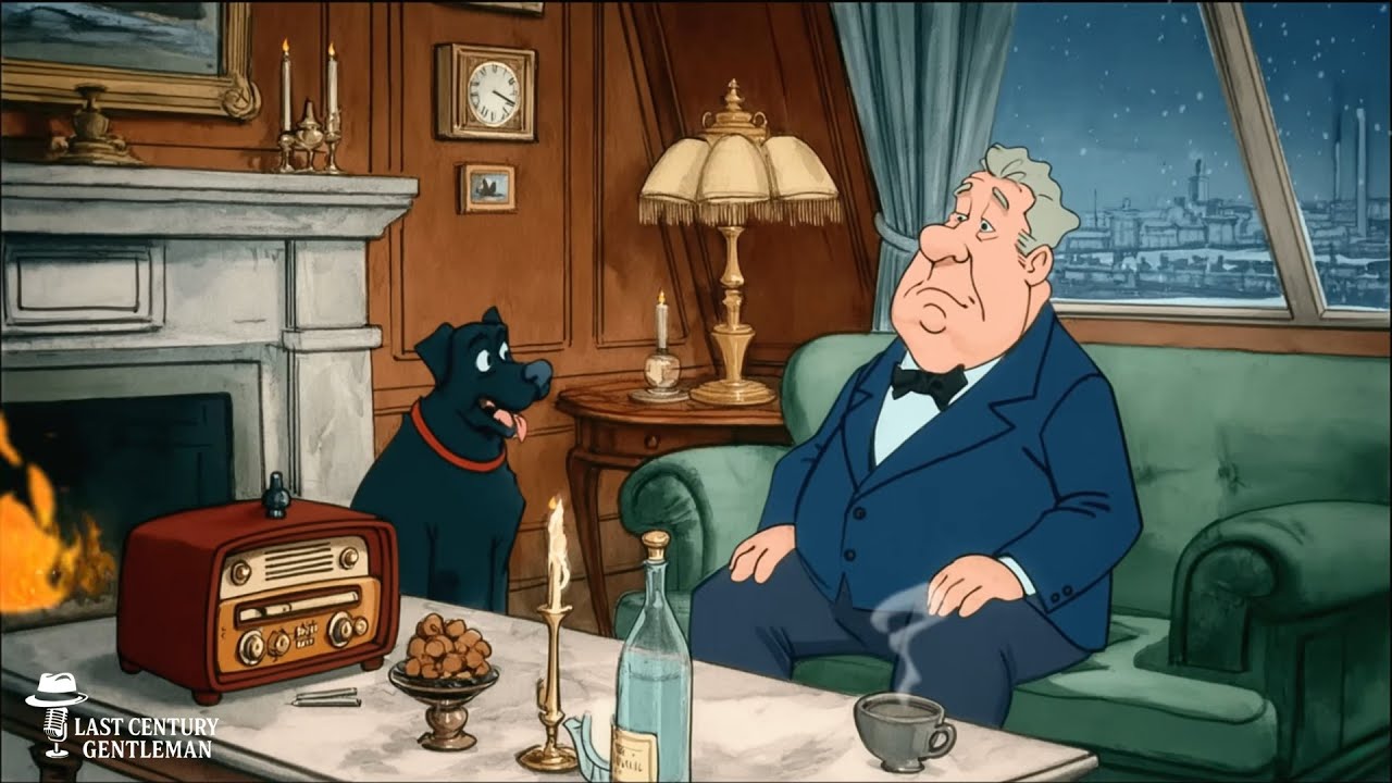 Vintage Oldies Playing in Another Room | A Gentleman, His Dog, and a Quiet Winter Night