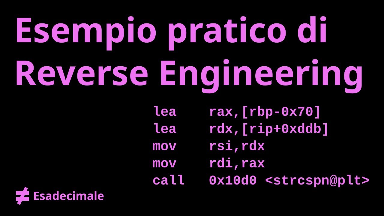 Un esempio di Reverse Engineering
