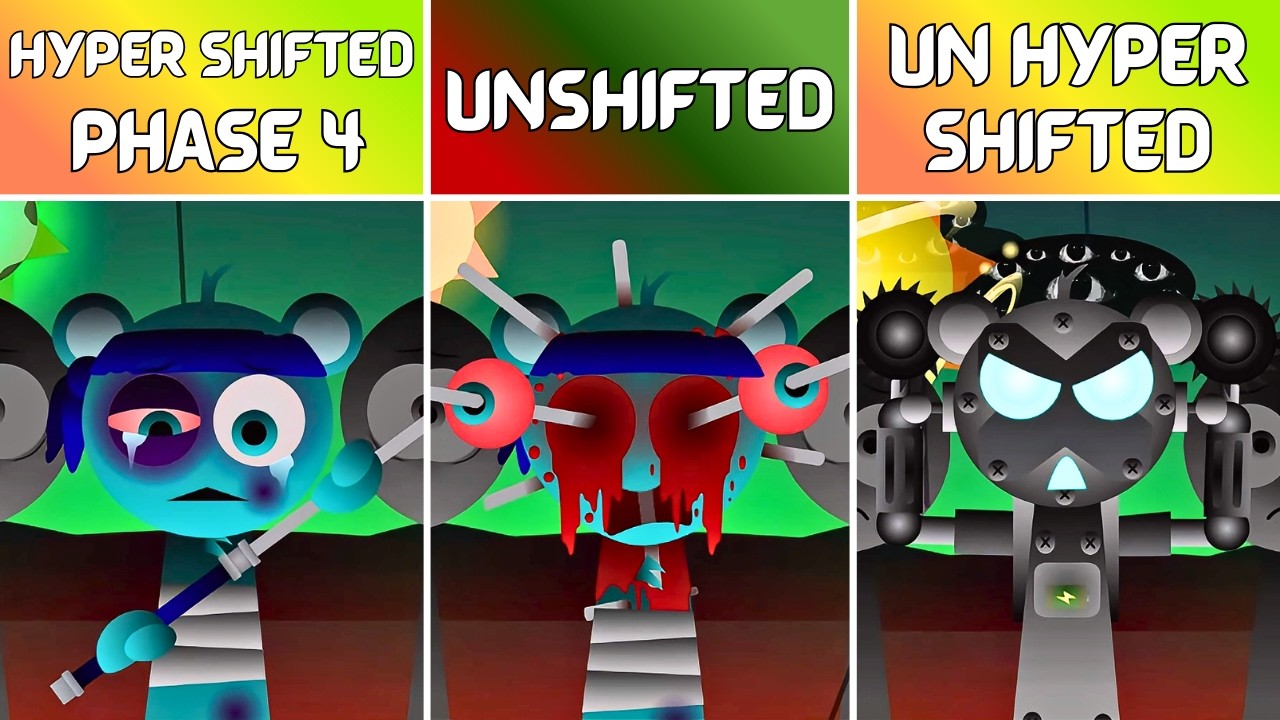 Sprunki Hyper Shifted Phase 4 – Original VS Unshifted VS Un Hyper Shifted Phase 4: Who Wins?