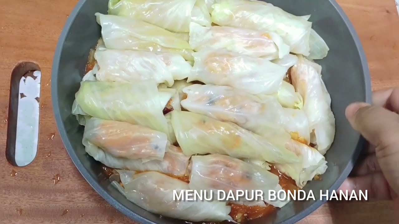 Kobis Gulung Dengan Inti & Sos Istimewa Cara Bonda Hanan👍😋