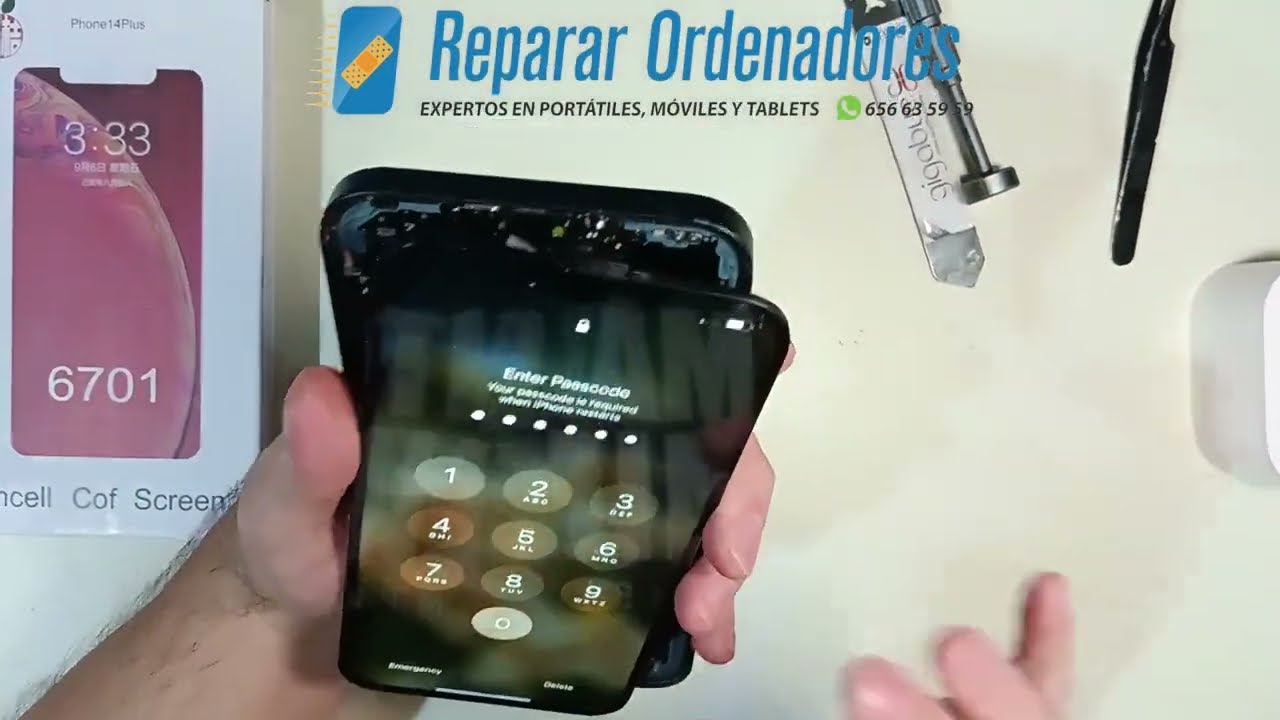 Cambio de pantalla iPhone 14 Plus en Reparar Ordenadores