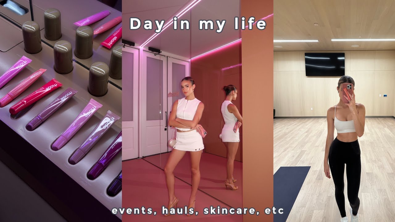A few days in my life | Rhode pop up, PR unboxing, workout routine, etc.