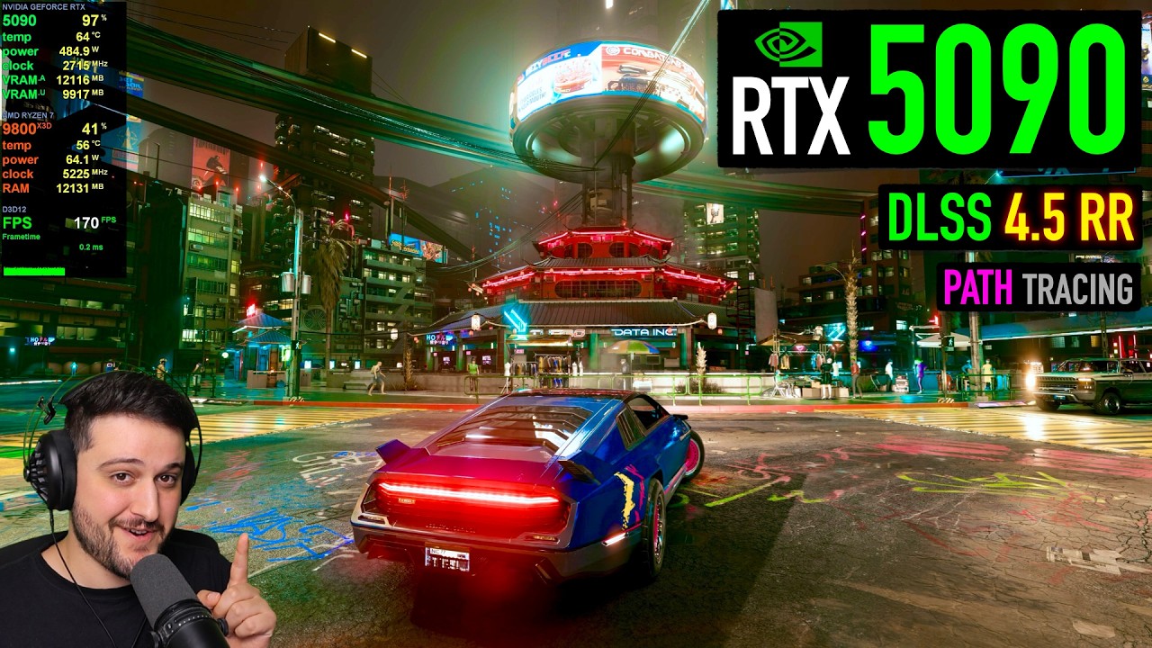 RTX 5090 &mdash; Cyberpunk 2077 &mdash; DLSS 4.5 Ray Reconstruction + Path Tracing выглядит невероятно!