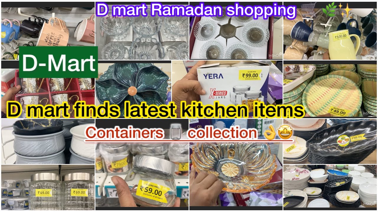 D-Mart Ramadan shopping 🛒/latest kitchen items/containers collection 🌿👌#dmart #ramadan #shooping 