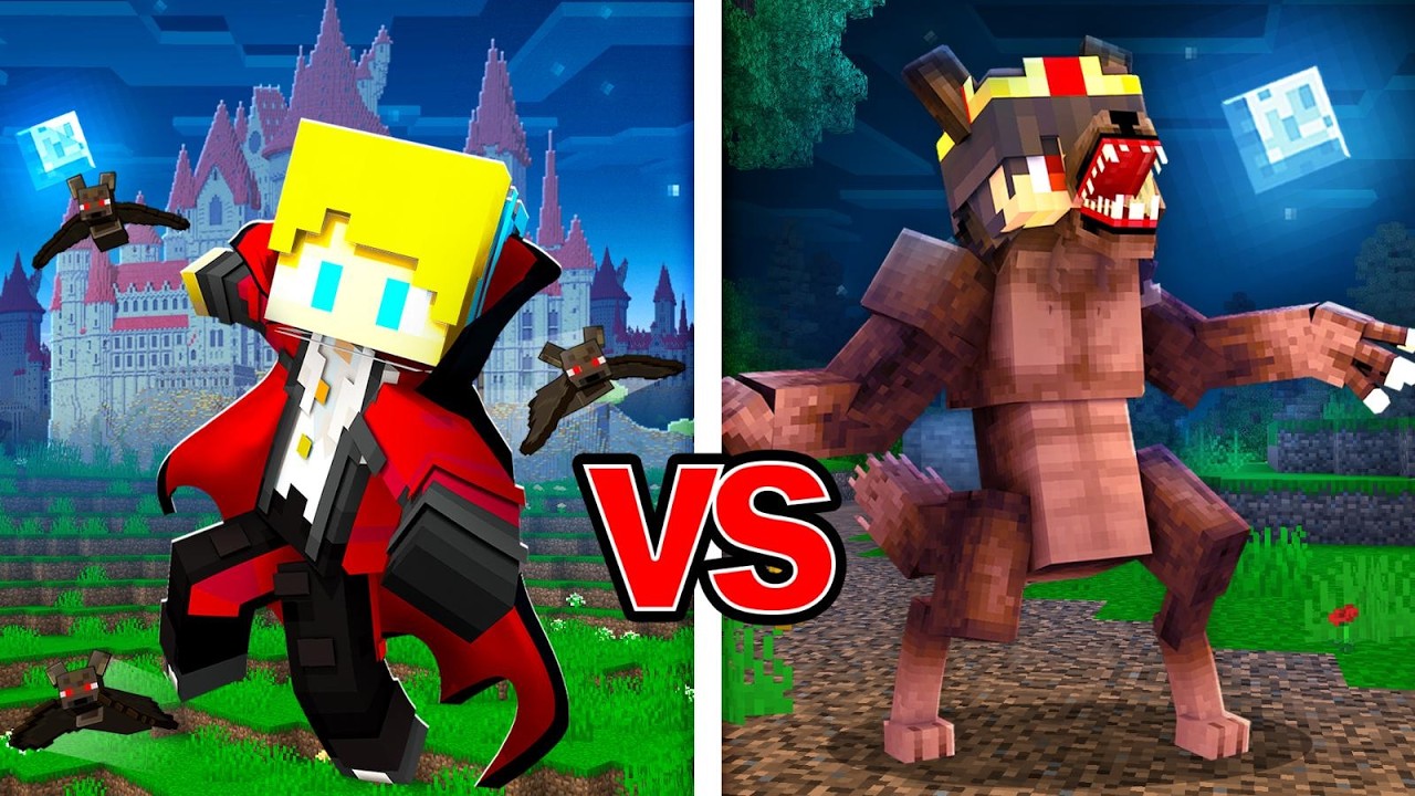 Ukri Vampir Schule vs Billy Werwolf Schule in Minecraft!