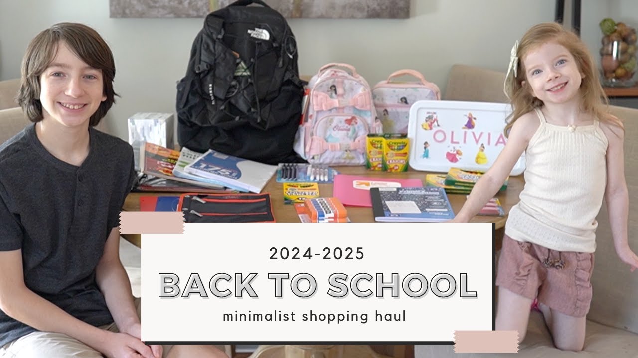 Back to School Haul | Kindergarten School Supplies Minimalist Back to School Haul Middle School
