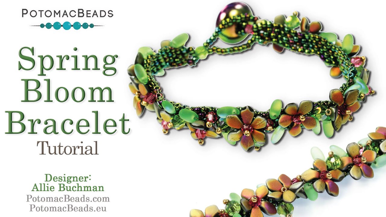 Spring Bloom Bracelet- DIY Jewelry Making Tutorial by PotomacBeads