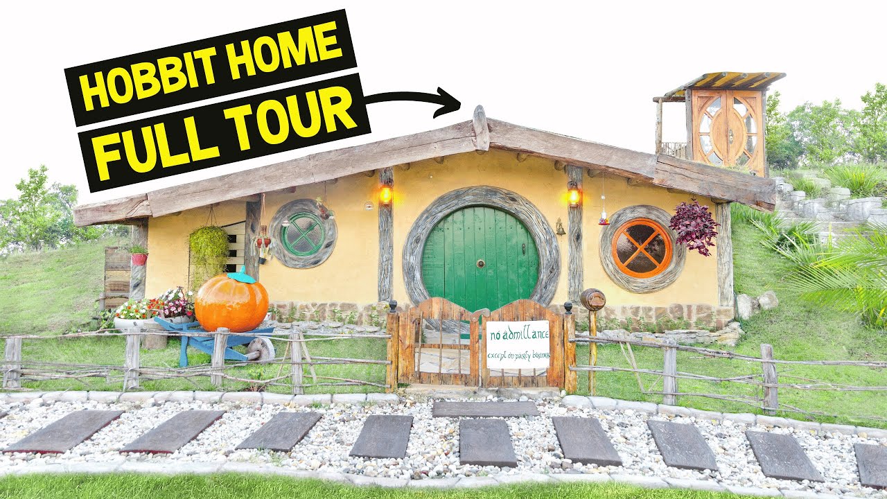 LORD OF THE RINGS HOBBIT HOME w/ ENCHANTED GARDEN! (Earth House Tour)