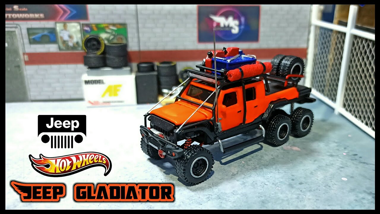 JEEP GLADIATOR Hot Wheels Custom - Swap Engine Upgrade 6x6